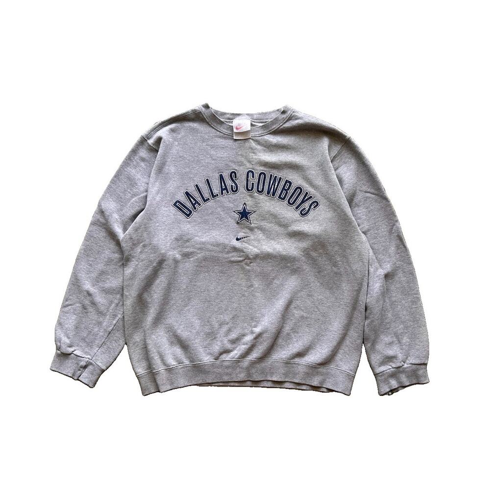 Vintage 90s Nike Dallas Cowboys NFL Gray Crewneck Sweatshirt Men’s L Distressed